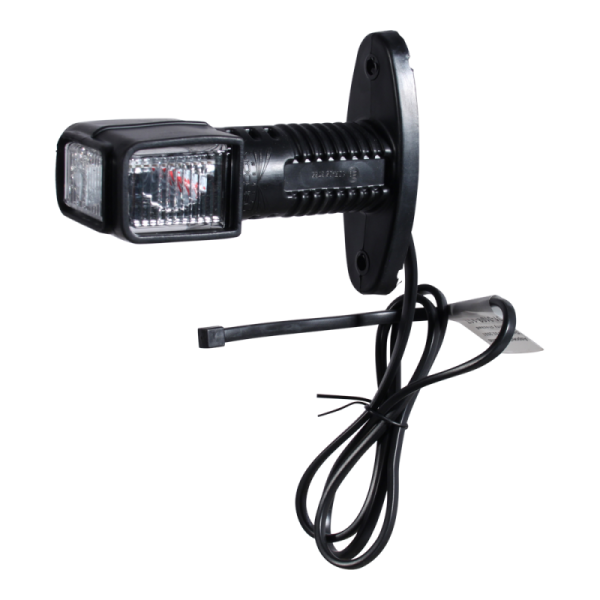 feu d'encombrement gauche Superpoint 4 LED "court", rouge / blanc / orange 1,0 m de câble DC