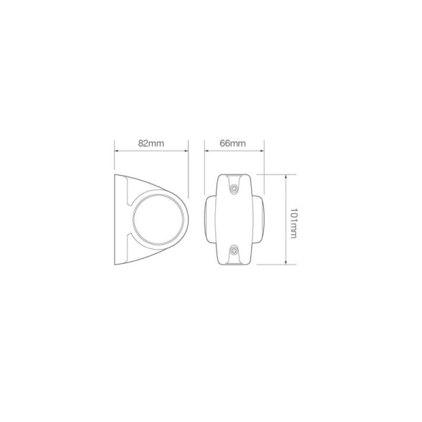 feu d'encombrement rood/wit à gauche et à droite (universel) câble 200 mm 12/24V