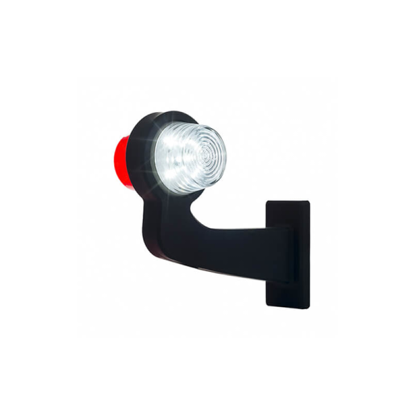 feu d'encombrement rood/wit droit cable 500mm 12/24V lentille claire