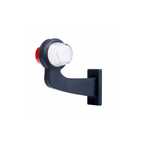 feu d'encombrement rood/wit droit cable 500mm 12/24V lentille givrée