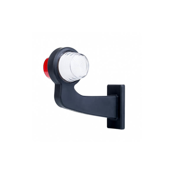 feu d'encombrement rood/wit droit cable 500mm 12/24V lentille givrée