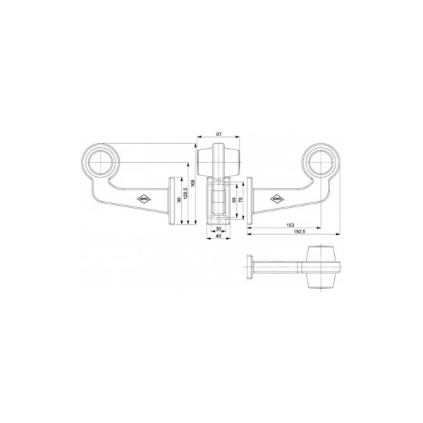 feu d'encombrement rood/wit droit cable 500mm 12/24V lentille givrée