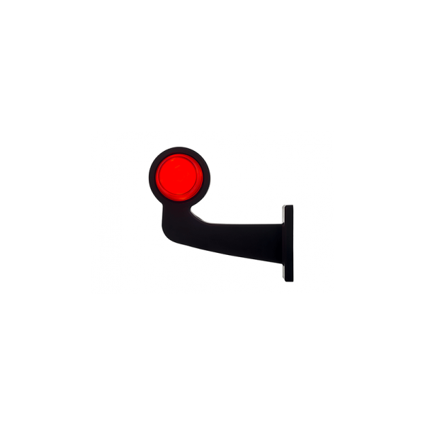 feu d'encombrement rood/wit gauche cable 500mm 12/24V lentille givrée