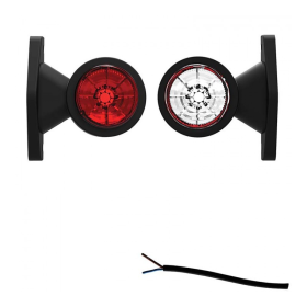 feu d'encombrement rood/wit universel câble 200 mm 12/24V