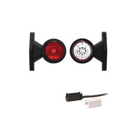 feu d'encombrement rood/wit universel P&R câble 200mm, 1,5mm² 12/24V