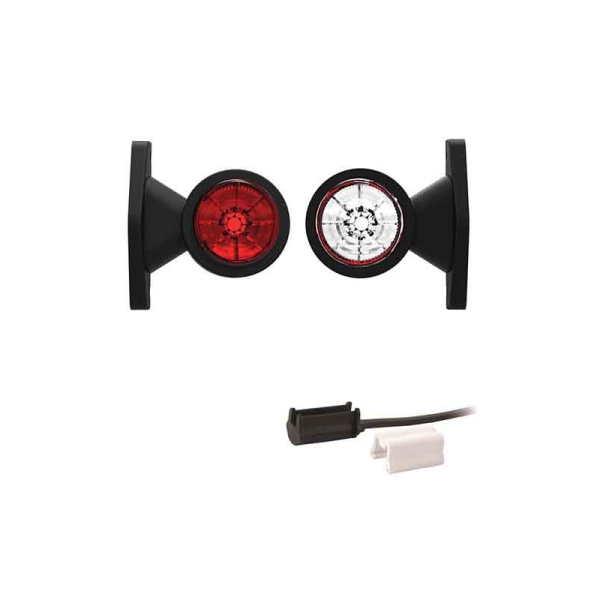 feu d'encombrement rood/wit universel P&R câble 200mm, 1,5mm² 12/24V