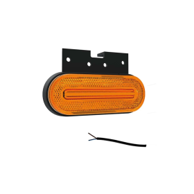 feu de position latéral 50cm 47 / 30mm orange câble 12/24V support de montage inclus