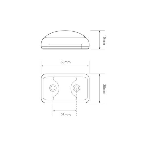 clignotant Cat.5 câble 400 mm 12/24 V orange
