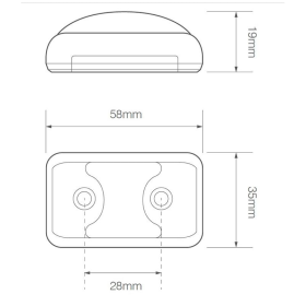 clignotant Cat.5 câble 400mm 12/24vV orange