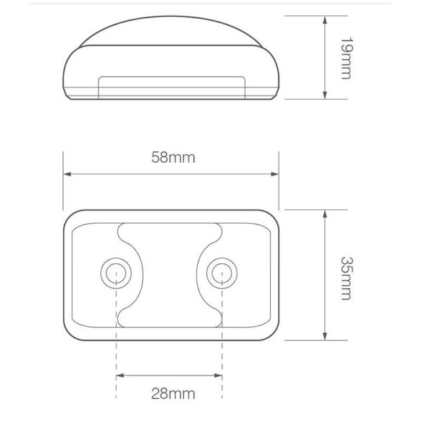 clignotant Cat.5 câble 400mm 12/24vV orange