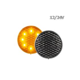 Feu LED clignotant 12/24V cabuchon clair 30cm de cable