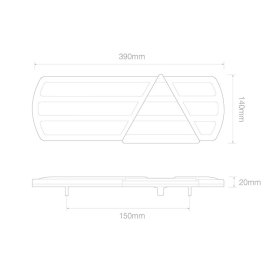 feu arrière LED 40 cm câble 40cm câble universel Set 12/24V  (ensemble de 2 pièces)