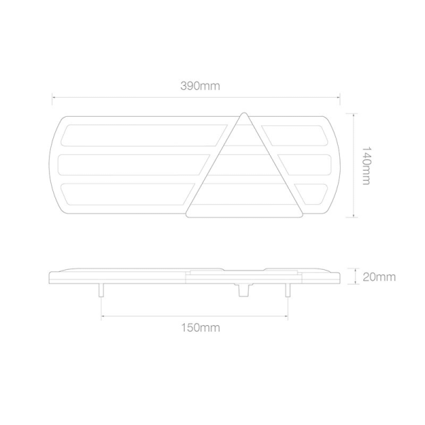feu arrière LED 40 cm câble 40cm câble universel Set 12/24V  (ensemble de 2 pièces)