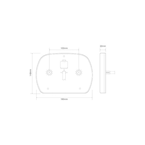 feu arrière LED 40 cm câble 40cm câble universel Set 12/24V  (ensemble de 2 pièces)