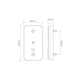 feu arrière LED 40cm câble 40cm câble universel universel 12/24V