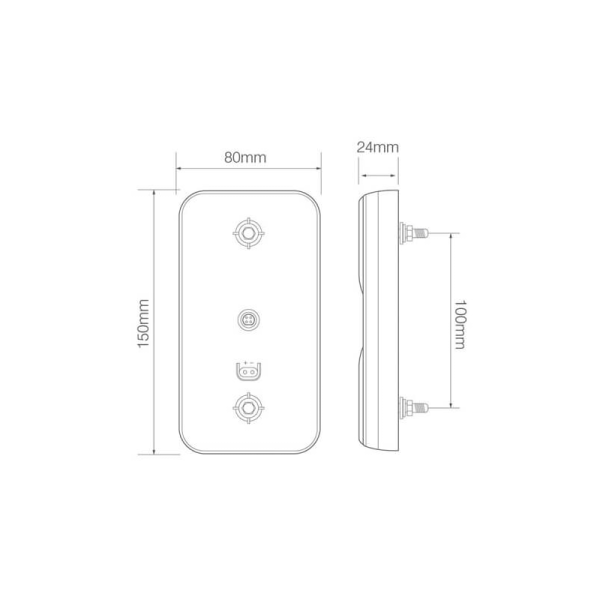 feu arrière LED 40cm câble 40cm câble universel universel 12/24V