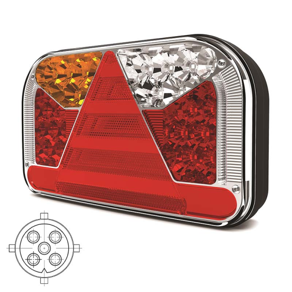 feu arrière LED baïonnette à 5 pôles baïonnette à 5 pôles gauche gauche 12/24 V Lavaflow