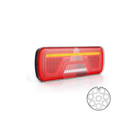 feu arrière LED baïonnette à 8 pôles droit droit 12/24V Lavaflow