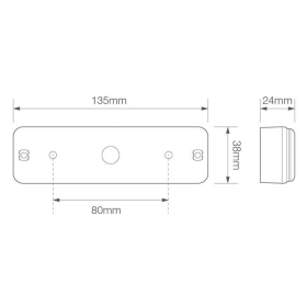 feu arrière LED câble 18cm câble universel universel 12/24V