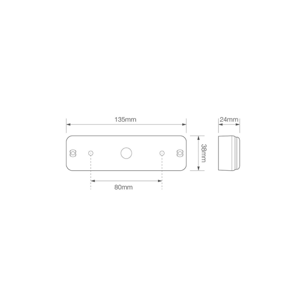 feu arrière LED câble 18cm câble universel universel 12/24V