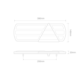 feu arrière LED câble 40cm câble droit droit 12/24V