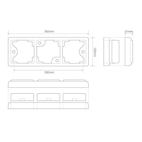 feu arrière LED câble droit 12/24V