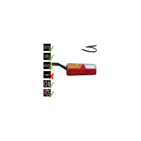 feu arrière LED câble gauche 9/36V Lavaflow