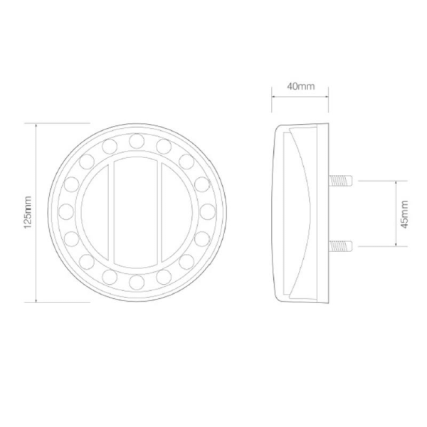 feu arrière LED câble universel 12/24V