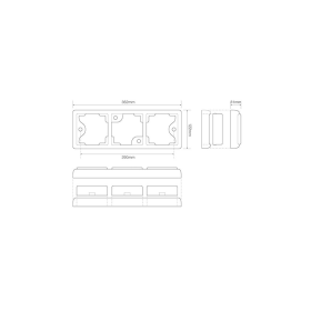 feu arrière LED câble universel 12/24V