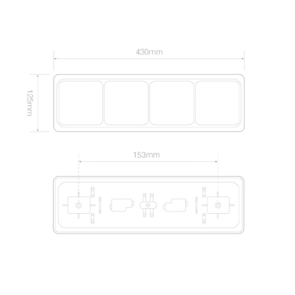 feu arrière LED câble universel 12/24V