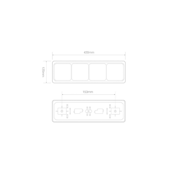 feu arrière LED câble universel 12/24V