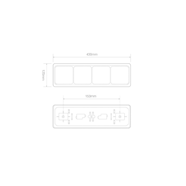 feu arrière LED câble universel 12/24V