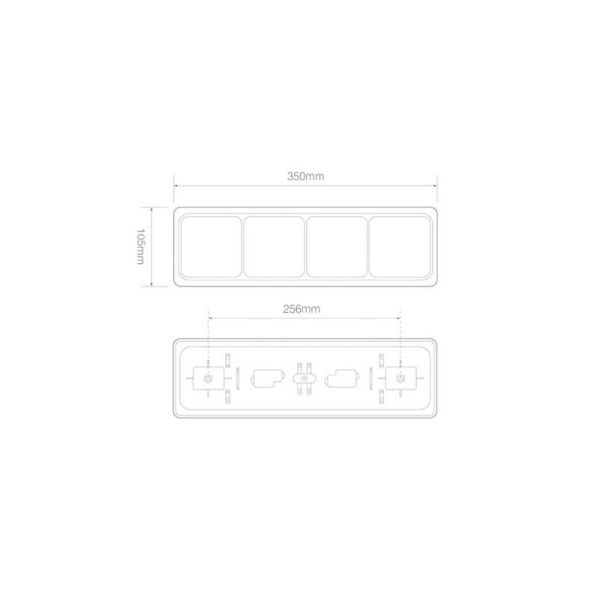feu arrière LED câble universel 12/24V