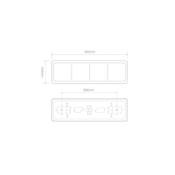 feu arrière LED câble universel 12/24V