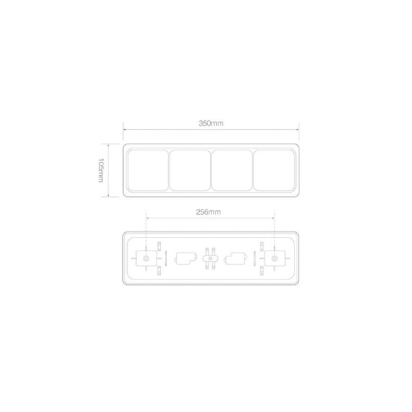 feu arrière LED câble universel 12/24V