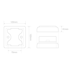 feu arrière LED câble universel 12/24V