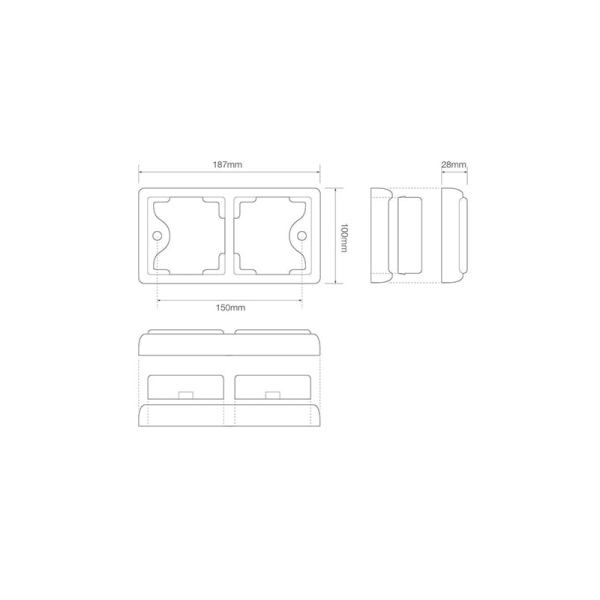 feu arrière LED câble universel 12/24V