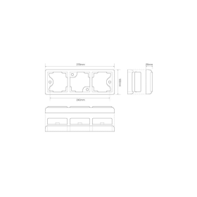 feu arrière LED câble universel 12/24V