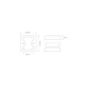 feu arrière LED câble universel 12/24V