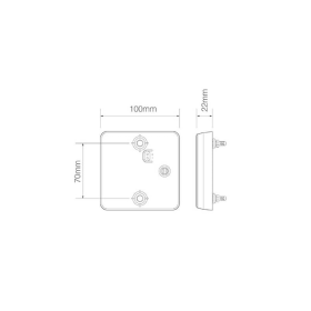 feu arrière LED câble universel 12/24V