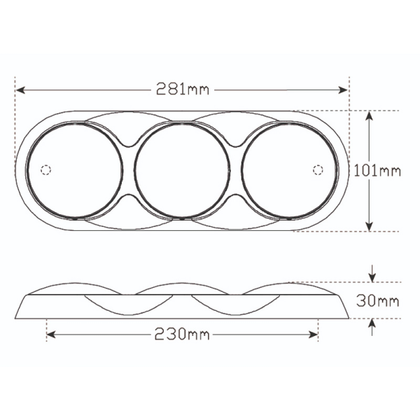 feu arrière LED câble universel 12/24V