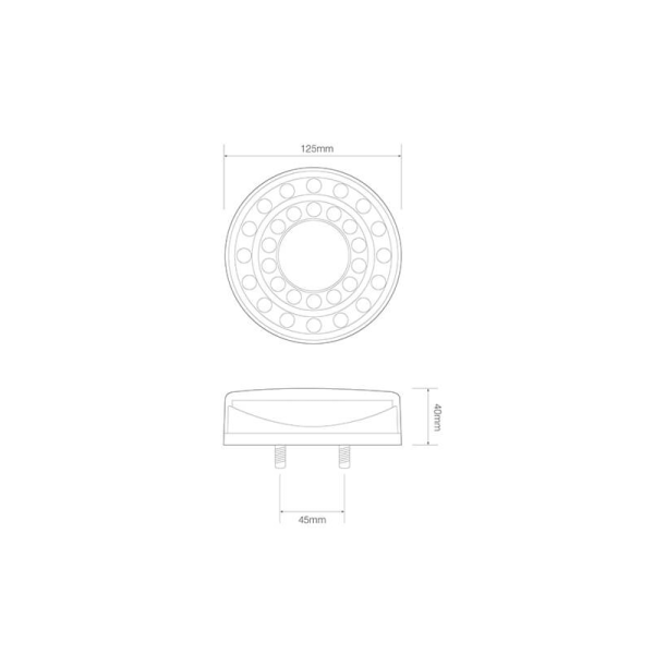 feu arrière LED câble universel 12/24V