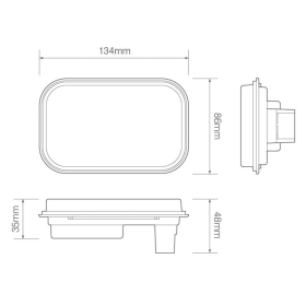 feu arrière LED Connecteur à 3 broches Connecteur à 3 broches universel universel 12/24V