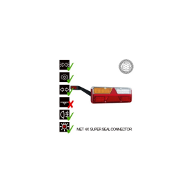 feu arrière LED connecteur AMP 7 PIN gauche 9/36V Lavaflow