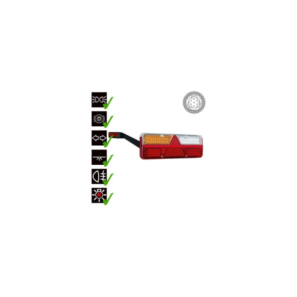 feu arrière LED connecteur AMP 7 PIN gauche 9/36V Lavaflow