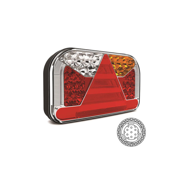 feu arrière LED connecteur AMP 7 PIN gauche gauche 12/24V Lavaflow