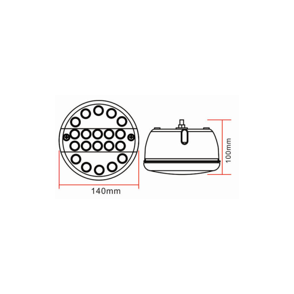 feu arrière LED Sans câble Sans câble universel universel 12/24V