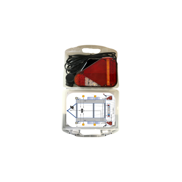 kit d'éclairage LED prêt à l'emploi prise 13 pôles 12/24V , comprenant 2 feux de contour, 4 feux de position latéraux, 2 feux...