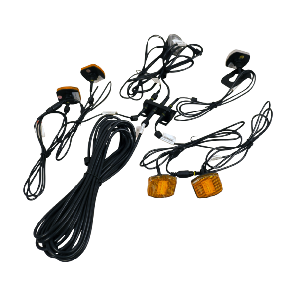 kit d'éclairage LED prêt à l'emploi prise 13 pôles 12/24V , comprenant 2 feux de contour, 4 feux de position latéraux, 2 feux...