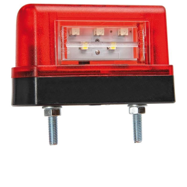 eclairage de plaque d'immatriculation rood/wit  cable 500mm 12/24V